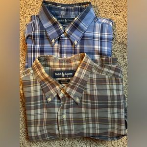 2 Ralph Lauren Men’s Polo XL Long Sleeve Button Collars Button P